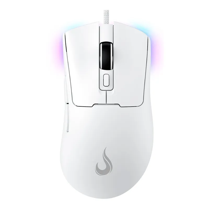 Mouse Gamer Rise Mode G1 Pro White RGB, 12000 DPI, 7 Botões, Branco - RM-MG-01-FW