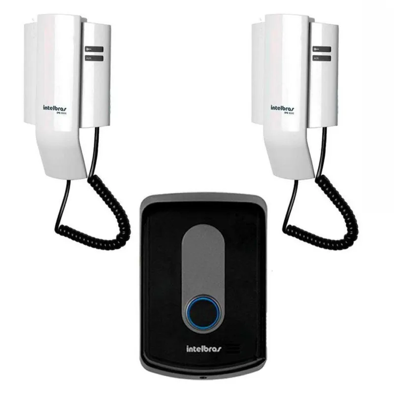 Kit Porteiro Intelbras - Ipr 8010, Com 02 Monofones Internos Para Atendimento