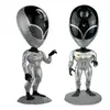 Projetor Luminária E.t Alíen Alienígena Ufo: Comando De Voz Galáxia Nebulosa C/ Controle Cor Cinza