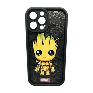 Capinha Guardiões Galáxia Groot Marvel Iphone 13 Pro Max Cor:preto