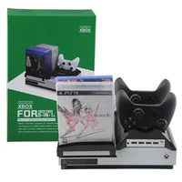 Cooler Exaustor Para XBOX One Slim Suporte Carregador Hub 4 Usb