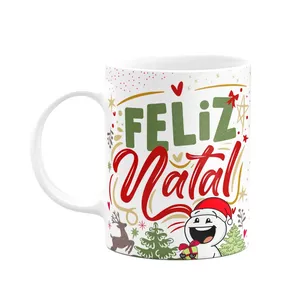 Caneca Divertida Natal, Feliz Natal! Branca