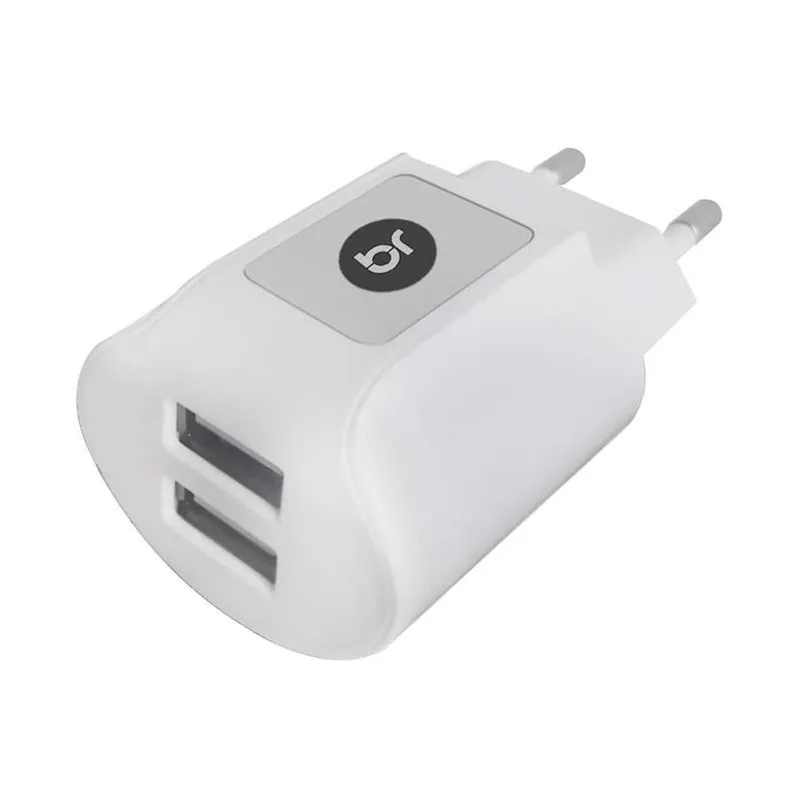 Carregador Usb De Tomada Com 2 Portas Usb Bivolt 377 Bright