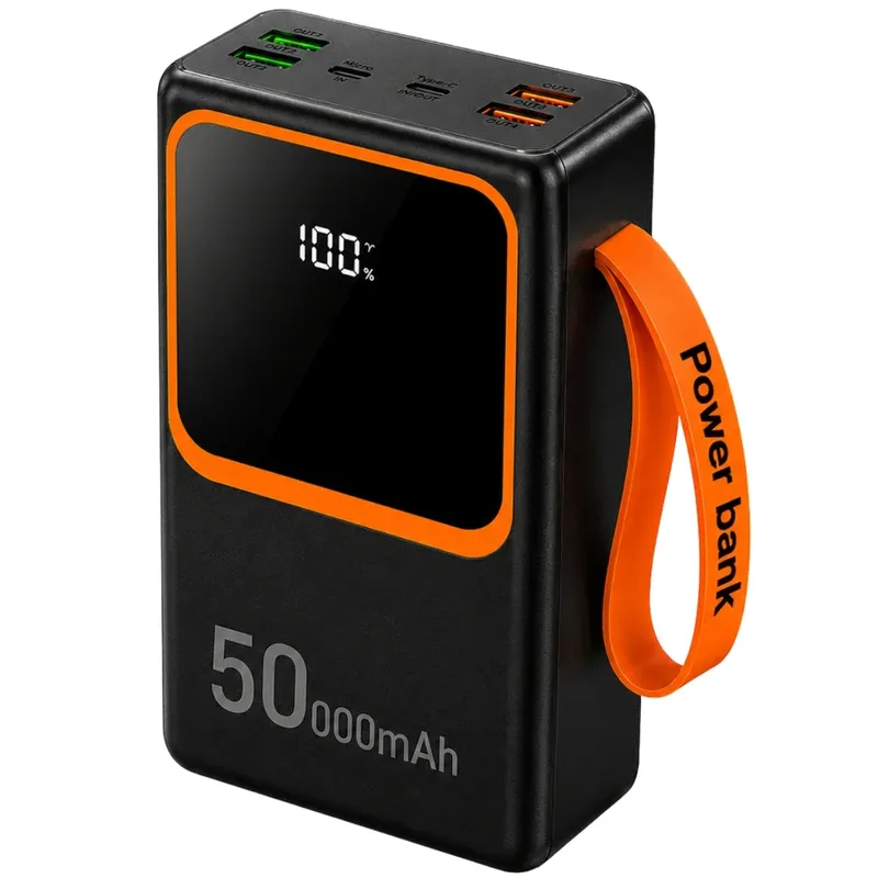 Power Bank Carregador Portátil 50.000mah 66w Fast Charge Turbo Digital Usb 6 Entradas Alta Potencia