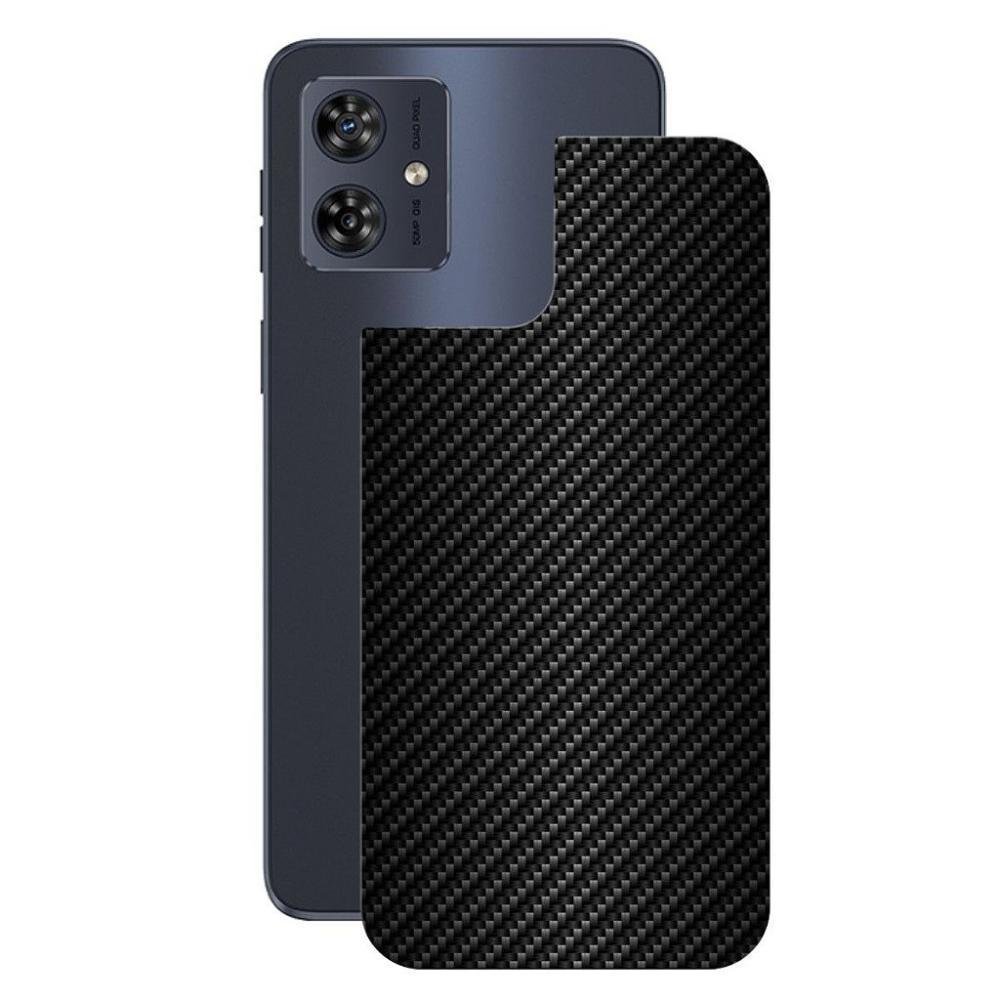 Película Para Moto G54 5, traseira, Fibra carbono, preta