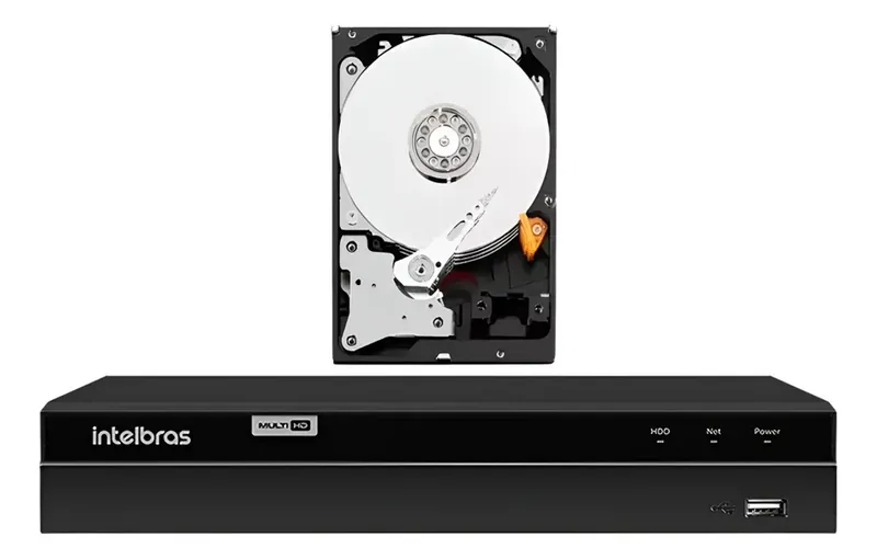 Dvr Intelbras 4ch Mhdx Cloud, Hdcvi, Multi HD 500GB