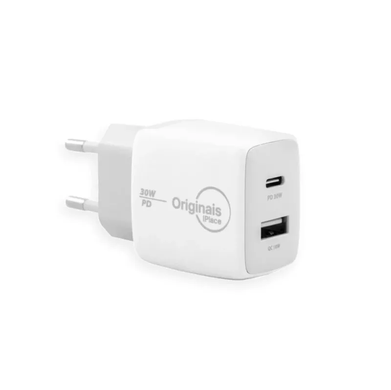 Carregador Usb-c/usb, 30w, 2 Portas, Iplace