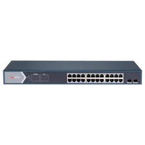 Switch Hikvision 24 Portas Gigabit, Poe 2 Portas Uplink 802.3 AF/AT - Ds-3e1526p-Si
