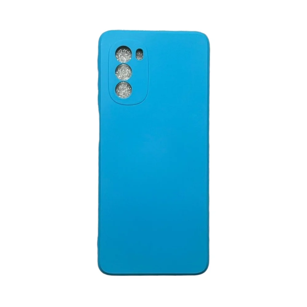 Capa Moto G51 Silicone Aveludada Protege Câmera Colorida Capinha Anti Impacto Moto G51:azul Celeste