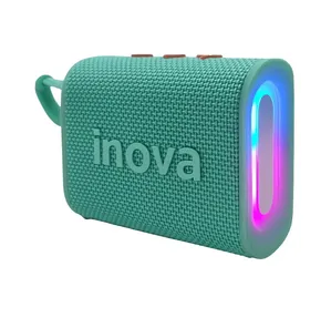Caixa De Som Bluetooth LED Inova Rad-12419 Verde