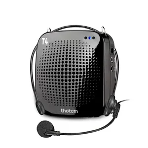 Amplificador Profissional Portátil de Voz THOTEM T4, 15W de potência e acompanhado de Microfone com fio – O Kit do Professor