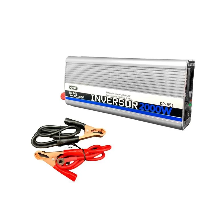Inversor De Tensão Veicular 24v 110v 2000w Transformador