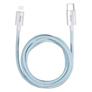 Cabo Carregador Duo, USB Tipo C, Lightning, OEX, Azul - Ce210