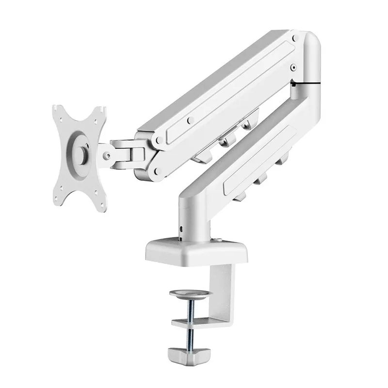Suporte de Mesa Articulado para Monitor de 17" a 32" FlexiSpot F5, Ajustes com Pistão a Gás, VESA, Branco - F5W