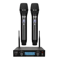Microfone Sem Fio Dylan Dw-902 Power Uhf C/2 Microfones Bastao