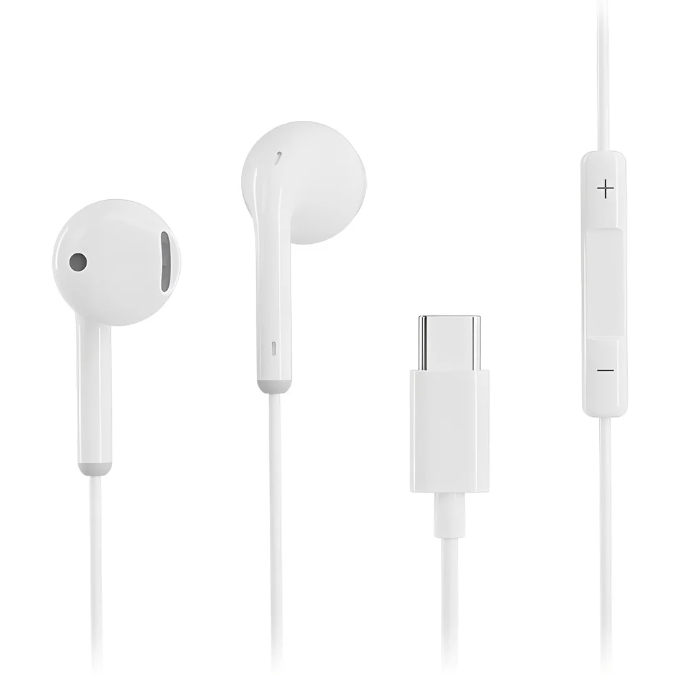 Fone De Ouvido Semi-in-ear Pisen Tp-cp03 Usb C Branco