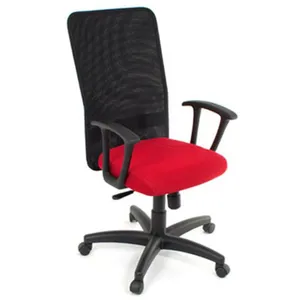 Cadeira Presidente Com Braços, Linha Tela Mesh, Vermelho