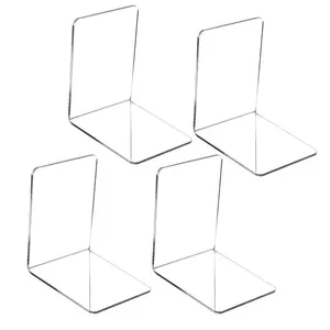 Apoio De Livros Aparador Bibliocanto Suporte Estante Rack - Acrílico - 4 Unidades