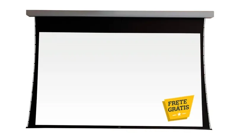 Tela De Projeção Motorizada Tensionada Matte White 119 " 16:9 Com Controle Remoto Voltagem 110v