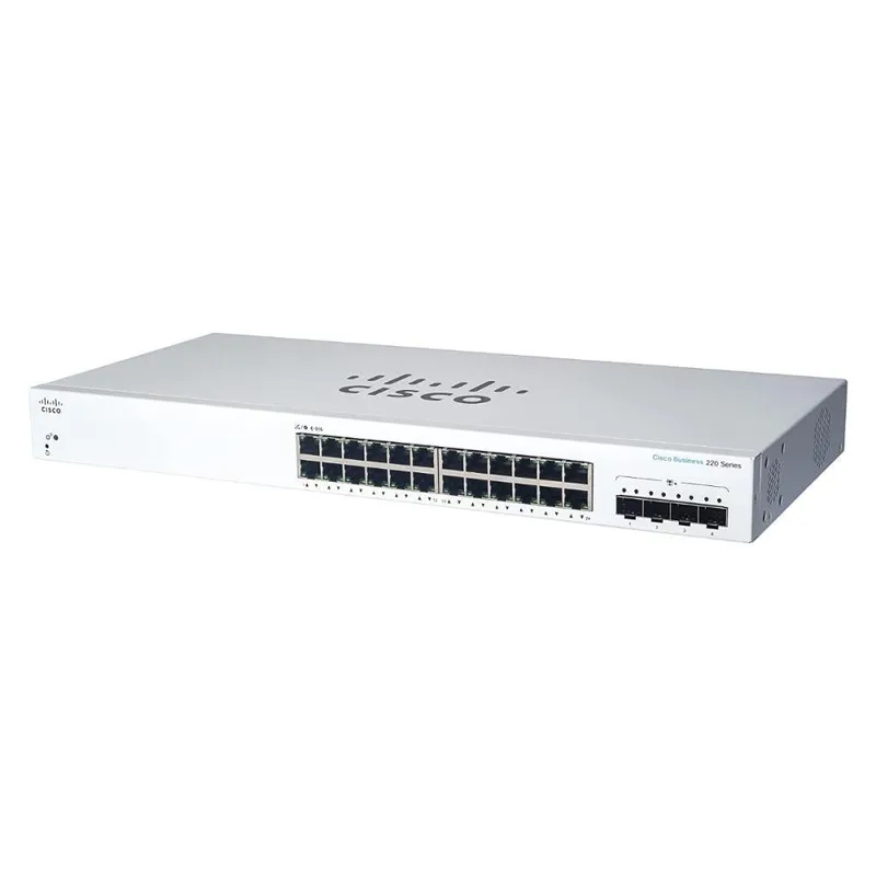 Switch 24 Portas Cisco Business 220, Gerenciavel, 24 Portas Gigabit + 4 Sfp+ 10g, Cbs220-24t-4x-na