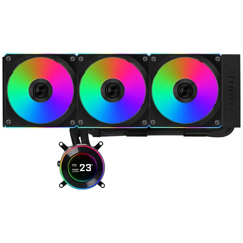 Water Cooler Lian Li Hydroshift II LDC-C 360CL, 360mm, Tela IPS 2.8"", ARGB, Unifans CL, Preto - GHS2LCD36RB