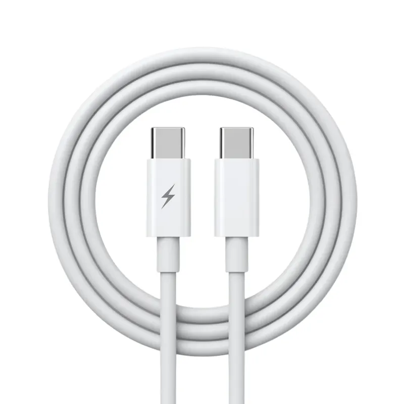 Cabo Usb-c Usb-c Carregamento Rápido Durável Branco Premium