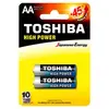 Pilha Alcalina AA Toshiba Lr6gcp, Blister com 2 Unidades