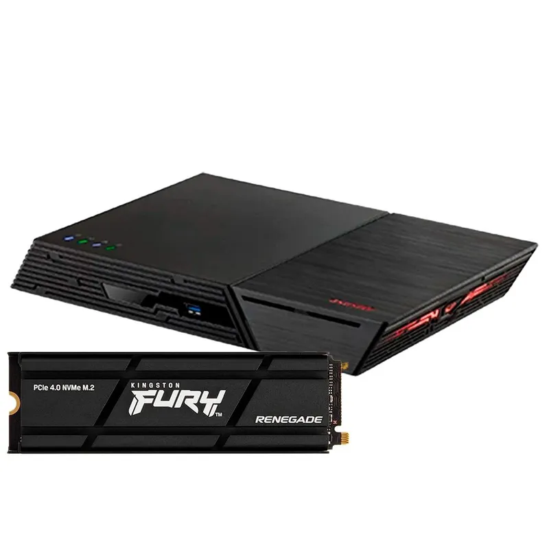 Kit Storage Asustor NAS Flashstor 12 Pro FS6712X + SSD Kingston Fury Renegade, 1TB, M.2 2280