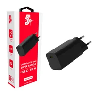 Carregador Super Turbo Gan Tipo-c 65w Fast Charger - Preto