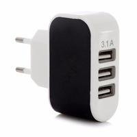 Carregador 3.1a Tomada X 3 Usb Vermelho Awemax