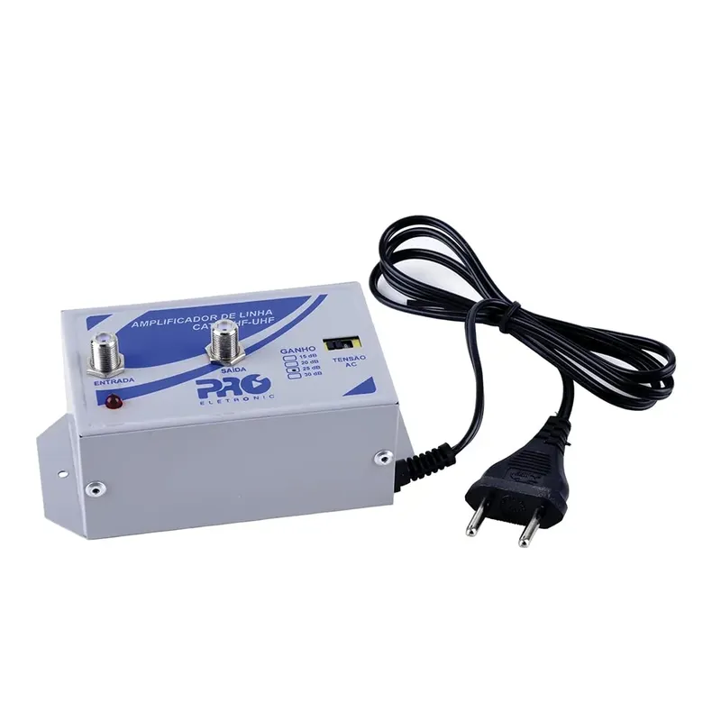 Amplificador De Linha Proeletronic Pqal-3000, VHF/UHF, 30DB, Para Antena TV