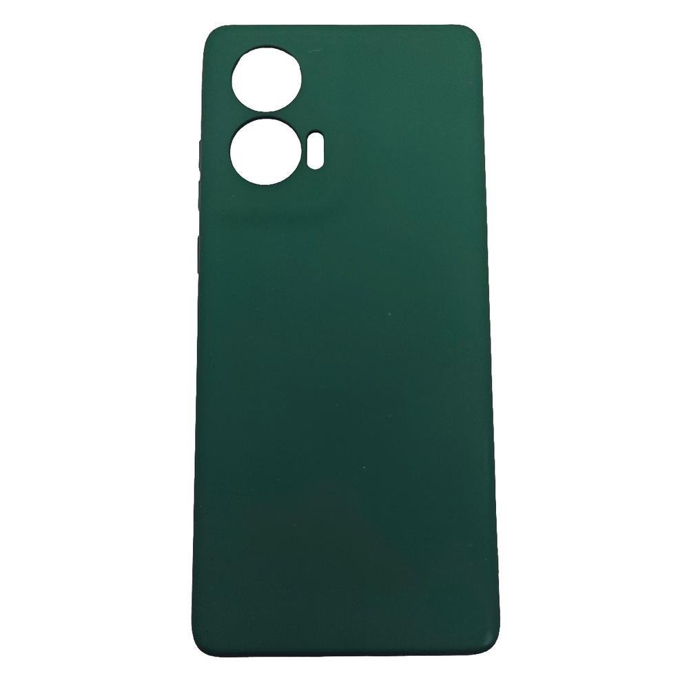 Capa Capinha Compatível Com Moto G85 Silicone Aveludada Premium Verde Escuro