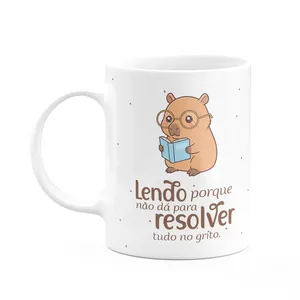 Caneca Divertida Capivaras - Não Dá Pra Resolver No Grito