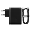 Carregador USB Tipo-C Baseus 5 Gan 5 Pro Eu - Preto