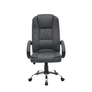 Cadeira De Escritório Presidente Fox Racer Base Cromada Com Rodinha Cinza Ut-c300