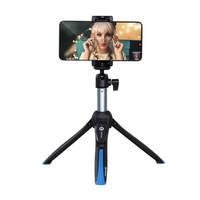 Mini Tripé Benro Bk15, Bluetooth, Com Bastão De Selfie