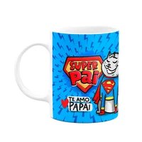 Caneca Pais - Super Pai - Te Amo Papai - 325ml