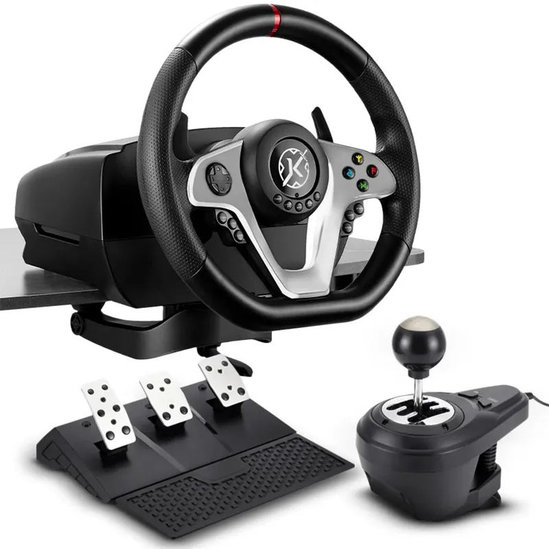 Volante Gamer Com Pedal E Cambio Kalkan G500 Proracing Force Feedback Preto Klk00032