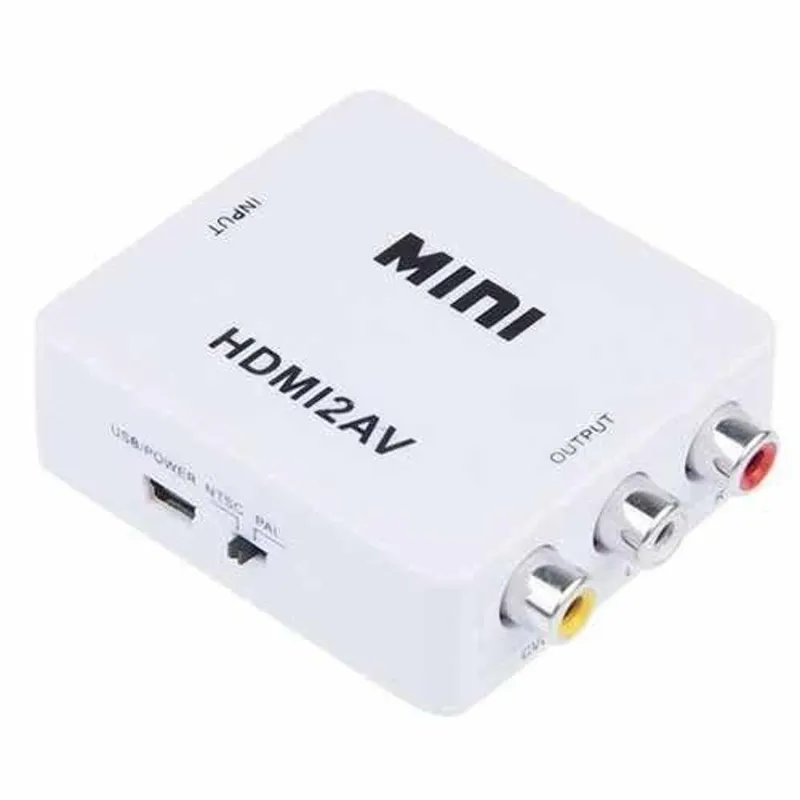 Mini Conversor Adaptador HDMI Para Rca Áudio E Vídeo