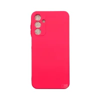 Capa Samsung A05 Silicone Aveludada Protege Câmera Colorida Capinha Anti Impacto Cor:rosa Shock