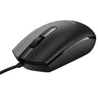 Mouse Trust Basi, Design Confortável, 3 Botões, 1200 DPI, USB, Preto - 24271