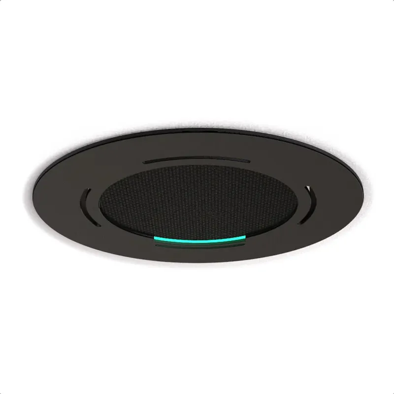 Suporte De Embutir No Teto Gesso Redondo Para Alexa Echo Pop Preto.