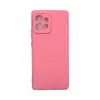 Capa Moto Edge 40 Pró Silicone Aveludada Protege Câmera Colorida Capinha Anti Impacto Moto Edge 40 Pró:rosa Bebê