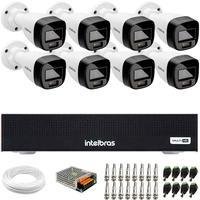 Kit 8 Câmeras Intelbras Vhd 1220 B Full Color Dvr Mhdx - 1008-c