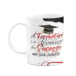 Caneca Formatura - O Diploma É Só O Começo - Preta