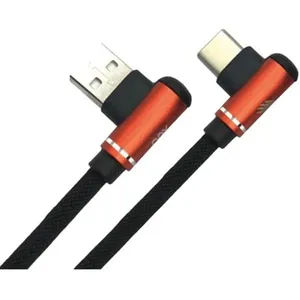 Cabo De Dados Oex Game Lash 90º Usb-c 2.4a 1mt C20 Preto