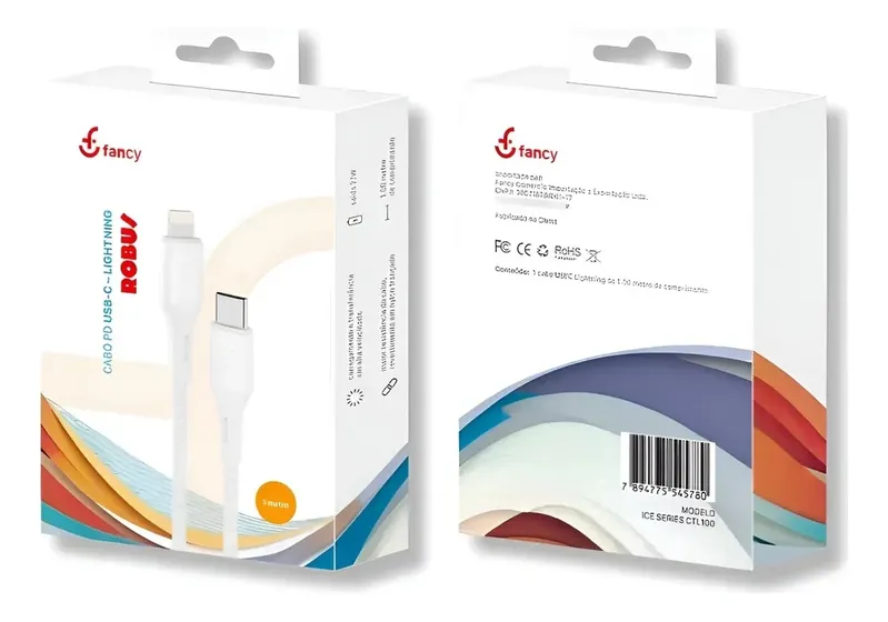 Cabo Usb-c Para Iphone 27w De Potência Fancy