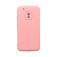 Capa Moto G5 Plus Silicone Aveludada Colorida Capinha Anti Impacto G5 Plus:rosa Claro