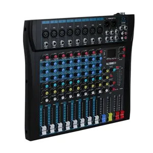 Mesa De Som 8 Canais, Usb, Profissional, Plug And Play, Display E Mp3