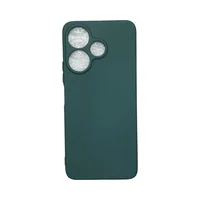 Capa Xiaomi Redmi 13 4g Silicone Aveludada Protege Câmera Colorida Capinha Anti Impacto Redmi 13 4g:verde Escuro